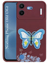 For Nothing Phone 4B 5G Back Cover Case (Soft Butterfly Embroidery | Women Teen Girls | Camera Protection| Matte Silicone)