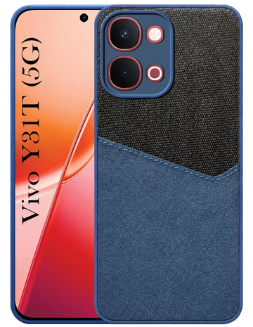 For Vivo Y31T 5G Back Cover Case (Dual PU Leather Stitch | Professional Minimalist | Soft and Flexible)