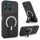 For Motorola Moto G67 Power | G57 Power Back Case Cover Metallic (Hybrid Armor Kickstand | MagSafe Compatible | Camera Protection Shockproof)