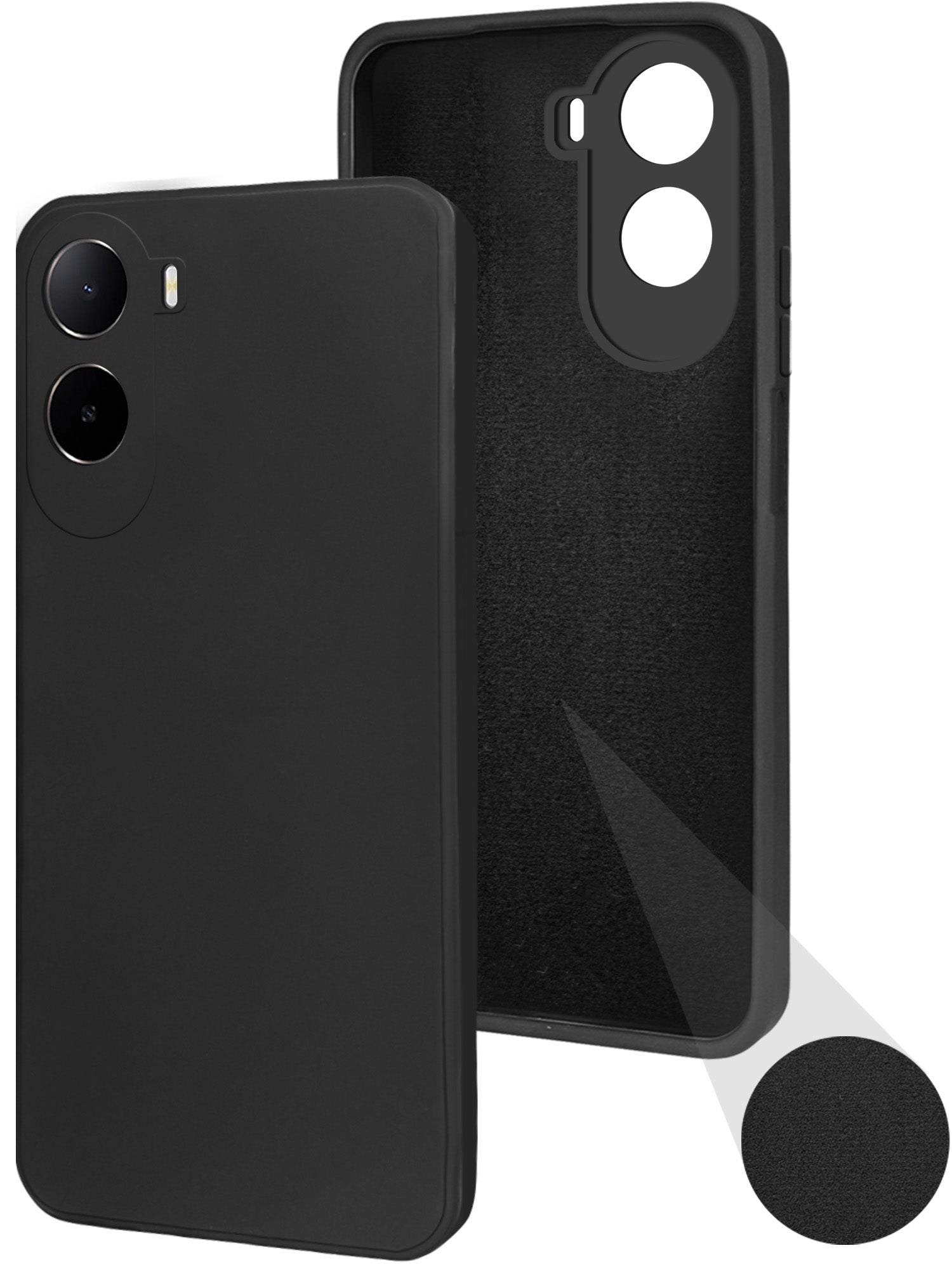 For Redmi A7 Pro 4G|5G Back Cover Case (Matte Finish Silicone with Inside Fiber cloth)