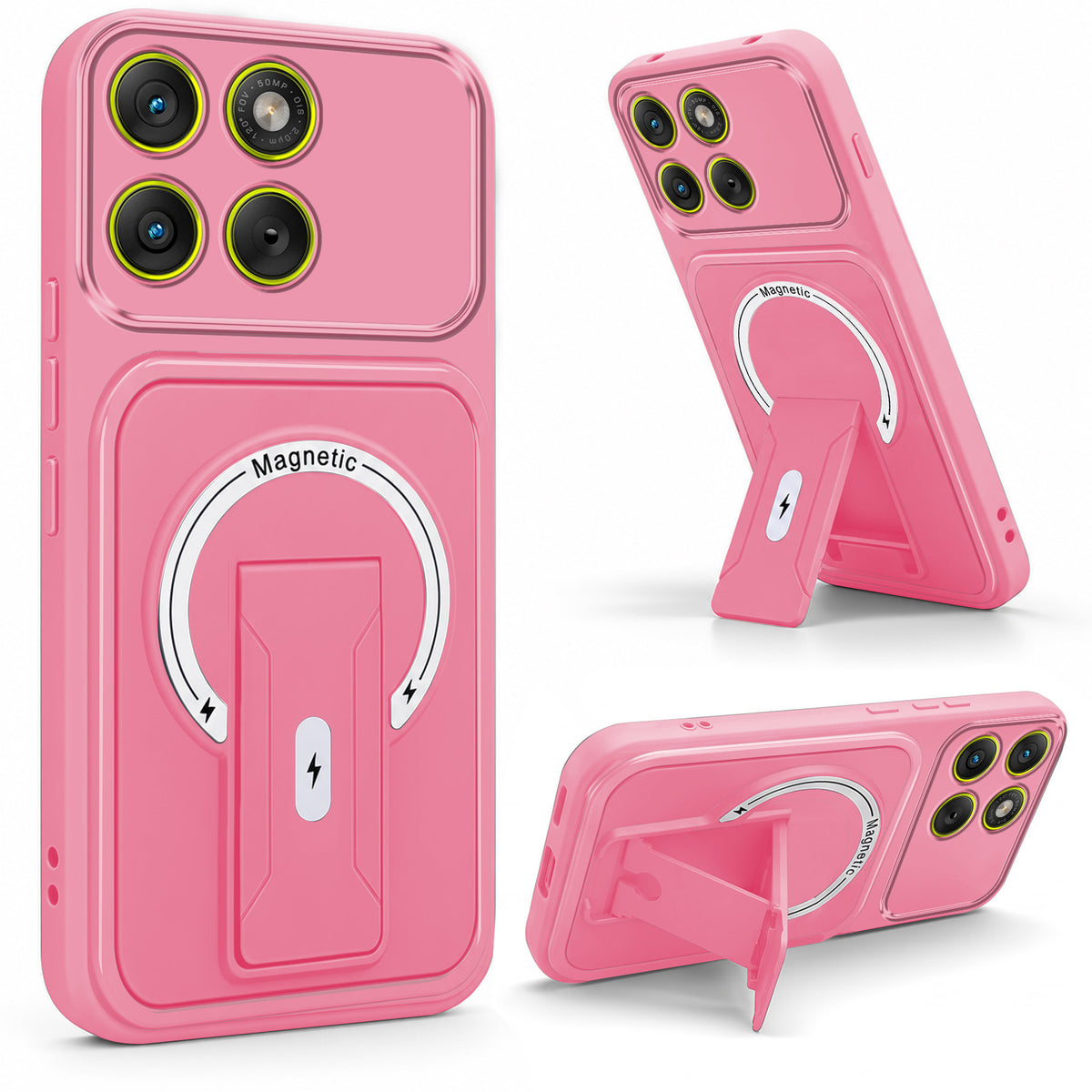 For Motorola Moto Edge 70 Back Case Cover Metallic (Hybrid Armor Kickstand | MagSafe Compatible | Camera Protection Shockproof)