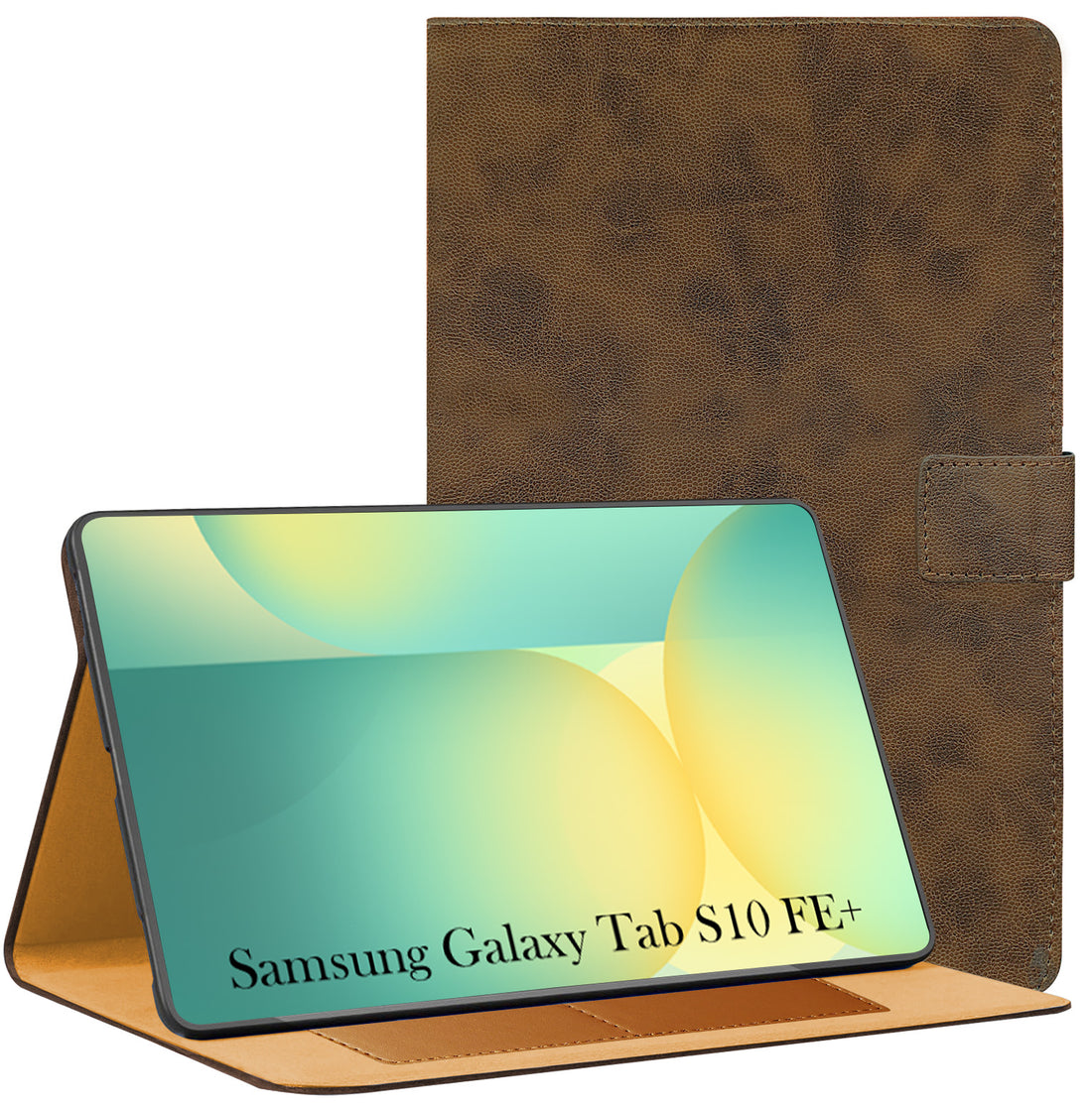 For Samsung Galaxy Tab S10 FE+ SM-X620/ X626/ X626B 13.1 Inch Flip Cover Folio Cover (PU Leather | Multi-Angle Smart Stand | Card Storage Slots | Silicone Back Pouch)