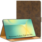 For Samsung Galaxy Tab S10 FE+ SM-X620/ X626/ X626B 13.1 Inch Flip Cover Folio Cover (PU Leather | Multi-Angle Smart Stand | Card Storage Slots | Silicone Back Pouch)