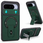 For Google Pixel 10 Back Case Cover Metallic (Hybrid Armor Kickstand | Sliding Shutter Camera Protection | MagSafe Compatible)