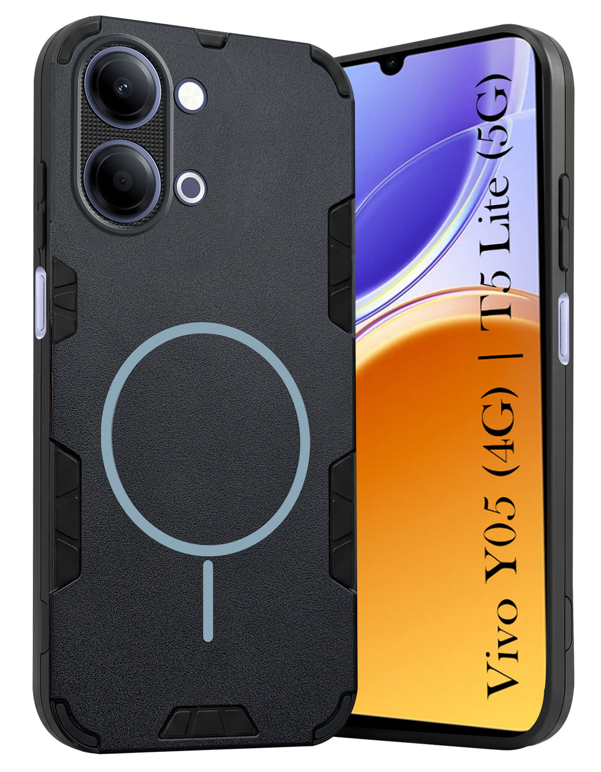 For Vivo Y05 (4G) | Vivo T5 Lite (5G)  Back Cover Case (Slim Hybrid Armor | Shockproof Camera Protection | Rugged Dual Layer)