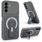 For Samsung Galaxy F70 Pro 5G Back Case Cover Metallic (Hybrid Armor Kickstand | MagSafe Compatible | Camera Protection Shockproof)
