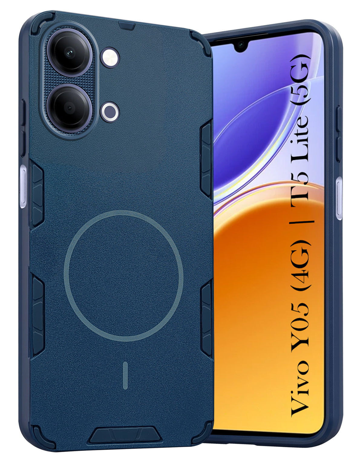 For Vivo Y05 (4G) | Vivo T5 Lite (5G)  Back Cover Case (Slim Hybrid Armor | Shockproof Camera Protection | Rugged Dual Layer)