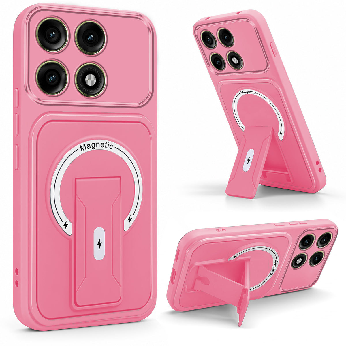 For Motorola Edge 70 Pro | Edge 70 Pro Plus Back Case Cover Metallic (Hybrid Armor Kickstand | MagSafe Compatible | Camera Protection Shockproof)