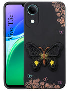 For Vivo T5e 5G Back Cover Case (Soft Butterfly Embroidery | Women Teen Girls | Camera Protection| Matte Silicone)
