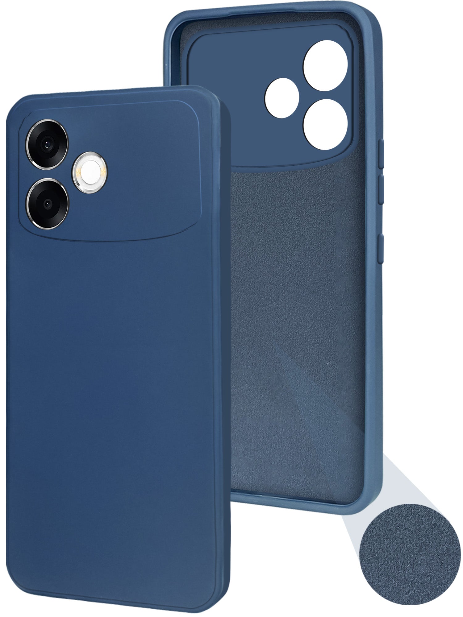 For Oppo F33 Pro 5G Back Cover Case (Matte Finish Silicone with Inside Fiber cloth)