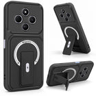 For Redmi A4 5G | Xiaomi Redmi 14C Back Case Cover Metallic (Hybrid Armor Kickstand | MagSafe Compatible | Camera Protection Shockproof)