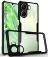 For Redmi 13C 4G Back Cover Case Hybrid (Shockproof with Polycarbonate Clear Panel | Professional Black)