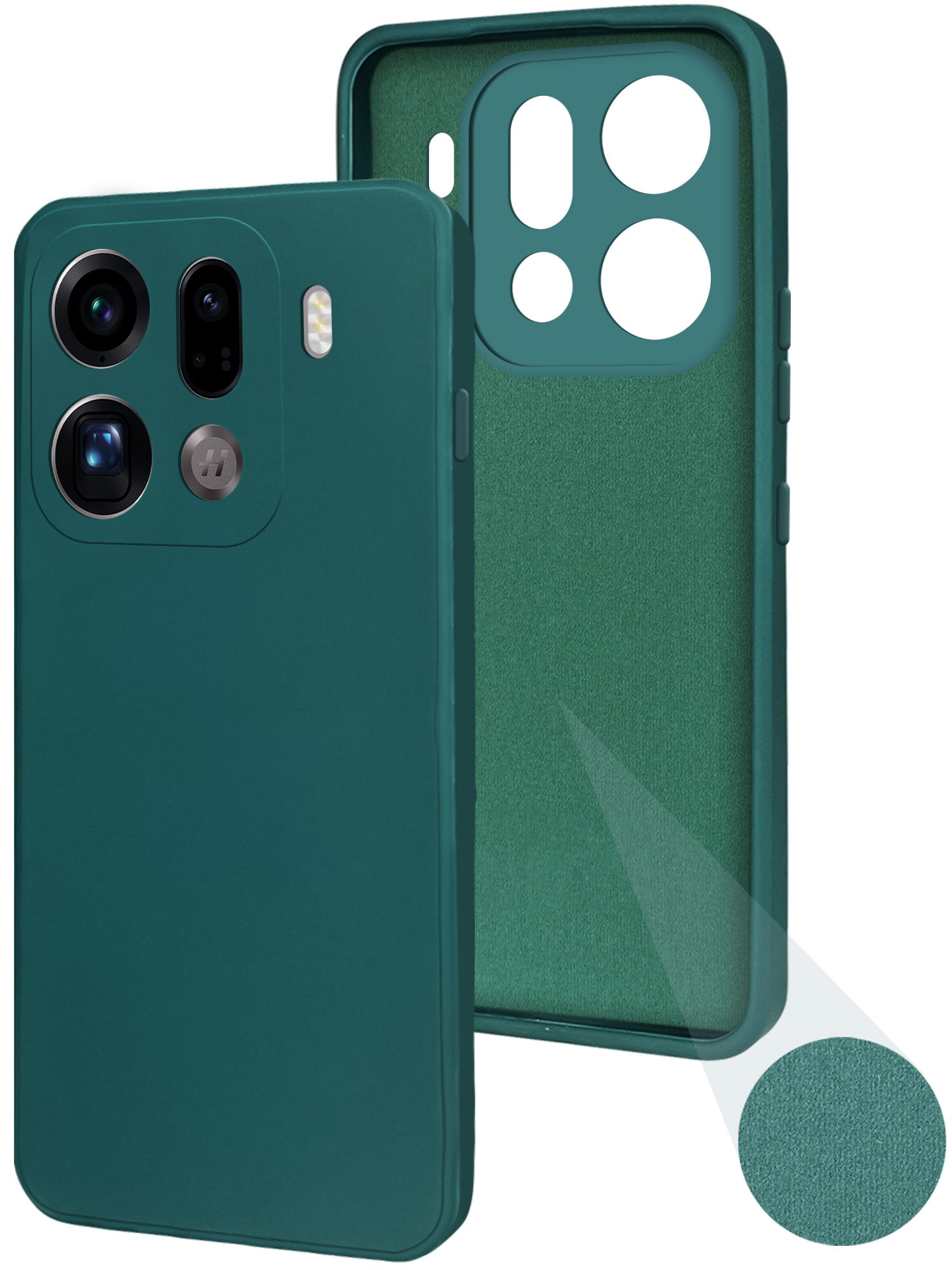 For Oppo Find X9 Pro Back Cover Case (Matte Finish Silicone with Inside Fiber cloth) (Copy)