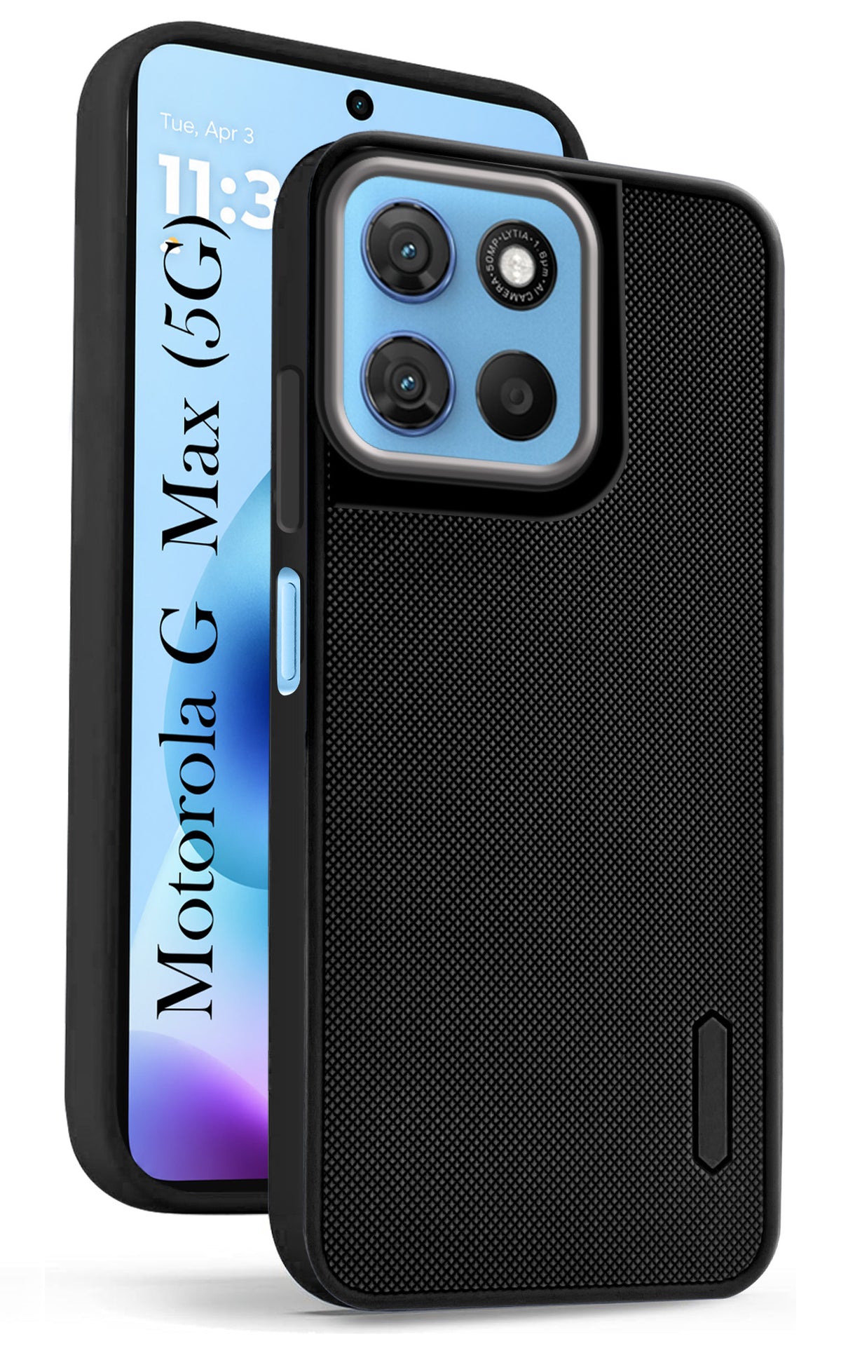 For Motorola Moto G Max Back Cover Case Rubberised (Textured Grip Design| Micro-Fiber Cloth Inside | Slim and Light Weight | Soft Touch and Feel)