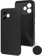 For Oppo F33 Pro 5G Back Cover Case (Matte Finish Silicone with Inside Fiber cloth)