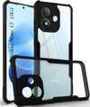 For Redmi Note 17 5G Back Cover Case Hybrid (Shockproof with Polycarbonate Clear Panel | Professional Black)