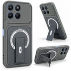 For Motorola Moto G37 Back Case Cover Metallic (Hybrid Armor Kickstand | MagSafe Compatible | Camera Protection Shockproof)