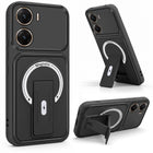 For Vivo V29e 5G Back Case Cover Metallic (Hybrid Armor Kickstand | MagSafe Compatible | Camera Protection Shockproof)