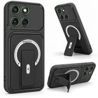 For Motorola Moto Edge 60 Back Case Cover Metallic (Hybrid Armor Kickstand | MagSafe Compatible | Camera Protection Shockproof)