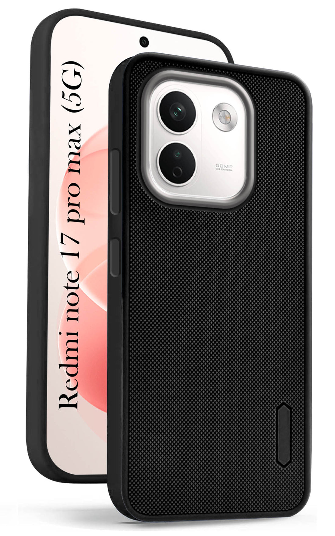 For Redmi Note 17 Pro Max 5G Back Cover Case Rubberised (Textured Grip Design| Micro-Fiber Cloth Inside | Slim and Light Weight | Soft Touch and Feel)