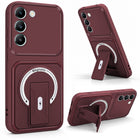 For Vivo T3 5G Back Case Cover Metallic (Hybrid Armor Kickstand | MagSafe Compatible | Camera Protection Shockproof)