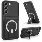 For Vivo T3 5G Back Case Cover Metallic (Hybrid Armor Kickstand | MagSafe Compatible | Camera Protection Shockproof)