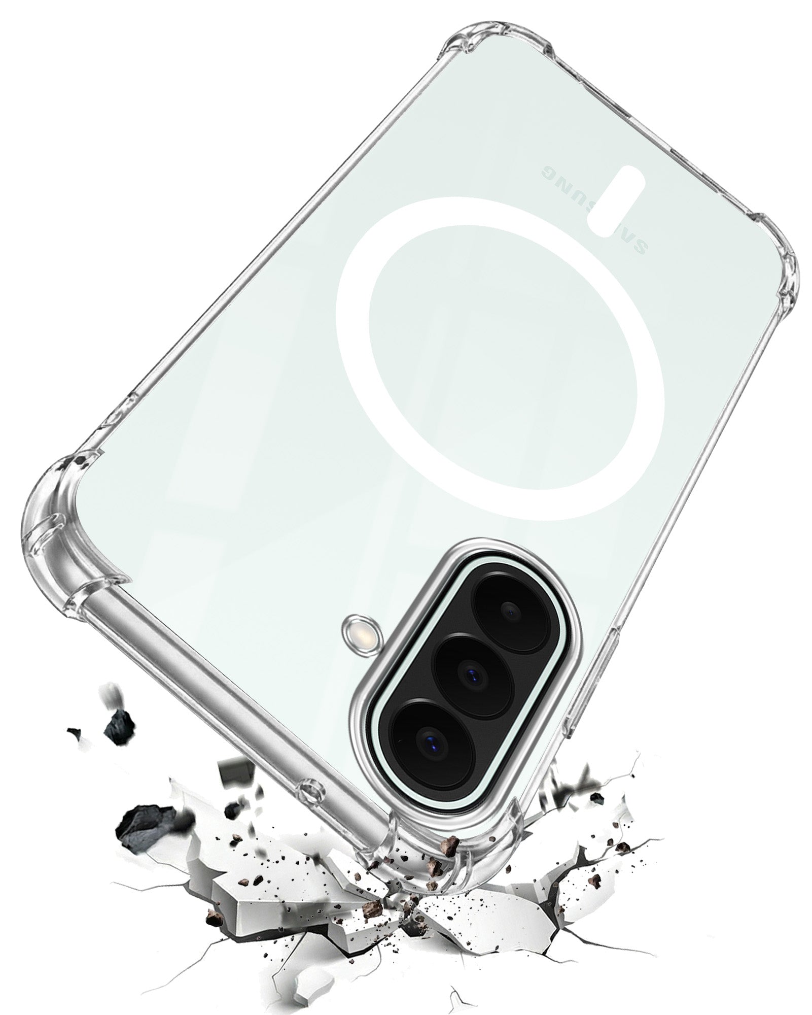 For Samsung Galaxy A27 5G | Samsung Galaxy M47 5G Back Cover Shockproof Crystal-Clear (Magsafe Wireless Support | Drop & Camera Protection | Hard Polycarbonate)