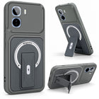 For Vivo T5 Pro 5G Back Case Cover Metallic (Hybrid Armor Kickstand | MagSafe Compatible | Camera Protection Shockproof)