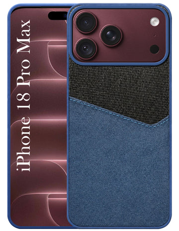 For Apple iPhone 18 Pro Max Back Cover Case (Dual PU Leather Stitch | Professional Minimalist | Soft and Flexible)
