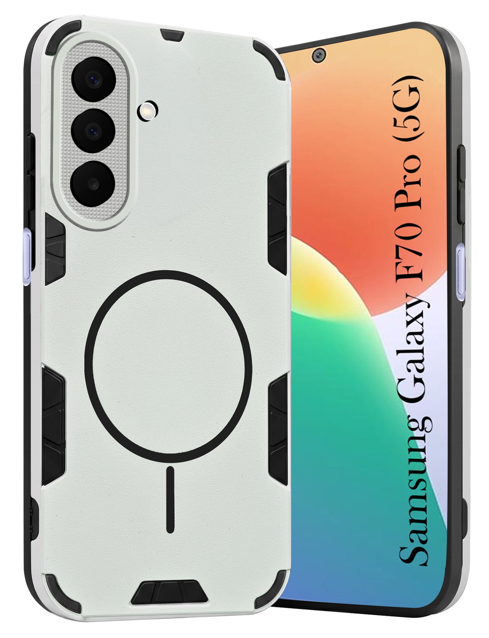 For Samsung Galaxy F70 Pro 5G Back Cover Case (Slim Hybrid Armor | Shockproof Camera Protection | Rugged Dual Layer)