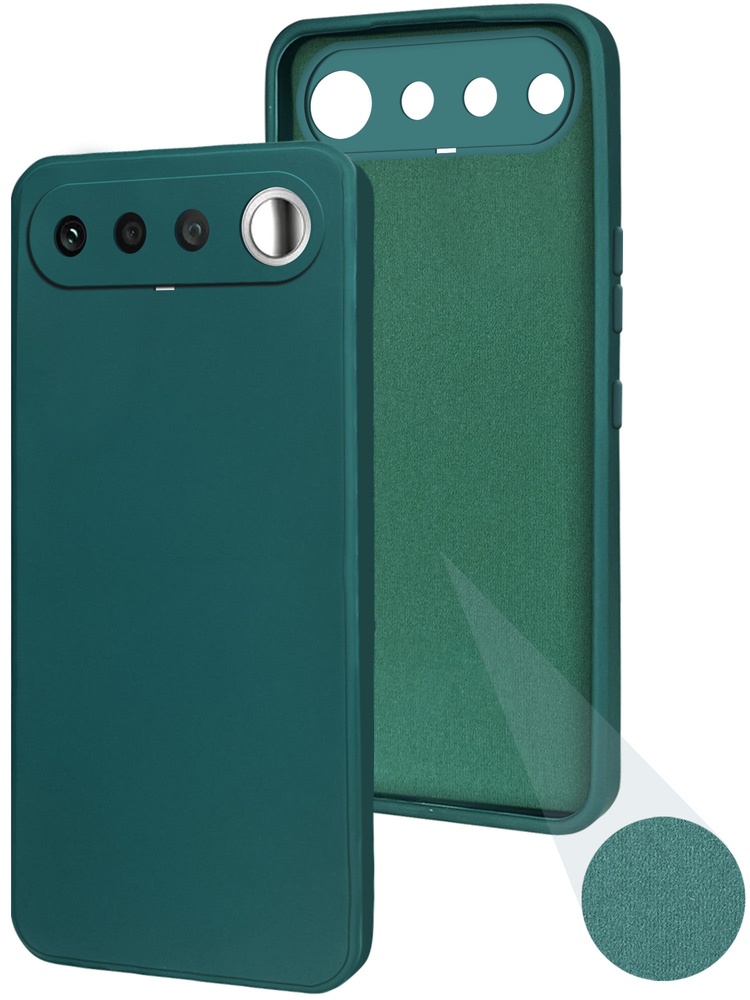 For Realme 16 Back Cover Case (Matte Finish Silicone with Inside Fiber cloth)