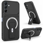 For Samsung Galaxy A15 5G Back Case Cover Metallic (Hybrid Armor Kickstand | MagSafe Compatible | Camera Protection Shockproof)