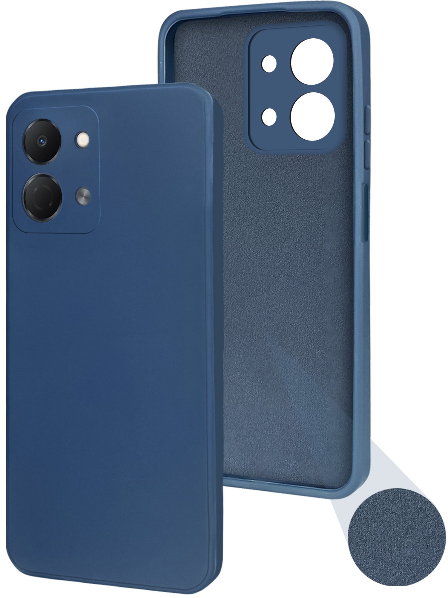 For Tecno Spark Go 3 Back Cover Case (Matte Finish Silicone with Inside Fiber cloth)