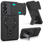 For Oneplus Nord CE 5 Power Back Case Cover Metallic (Hybrid Armor Kickstand | Sliding Shutter Camera Protection | MagSafe Compatible)