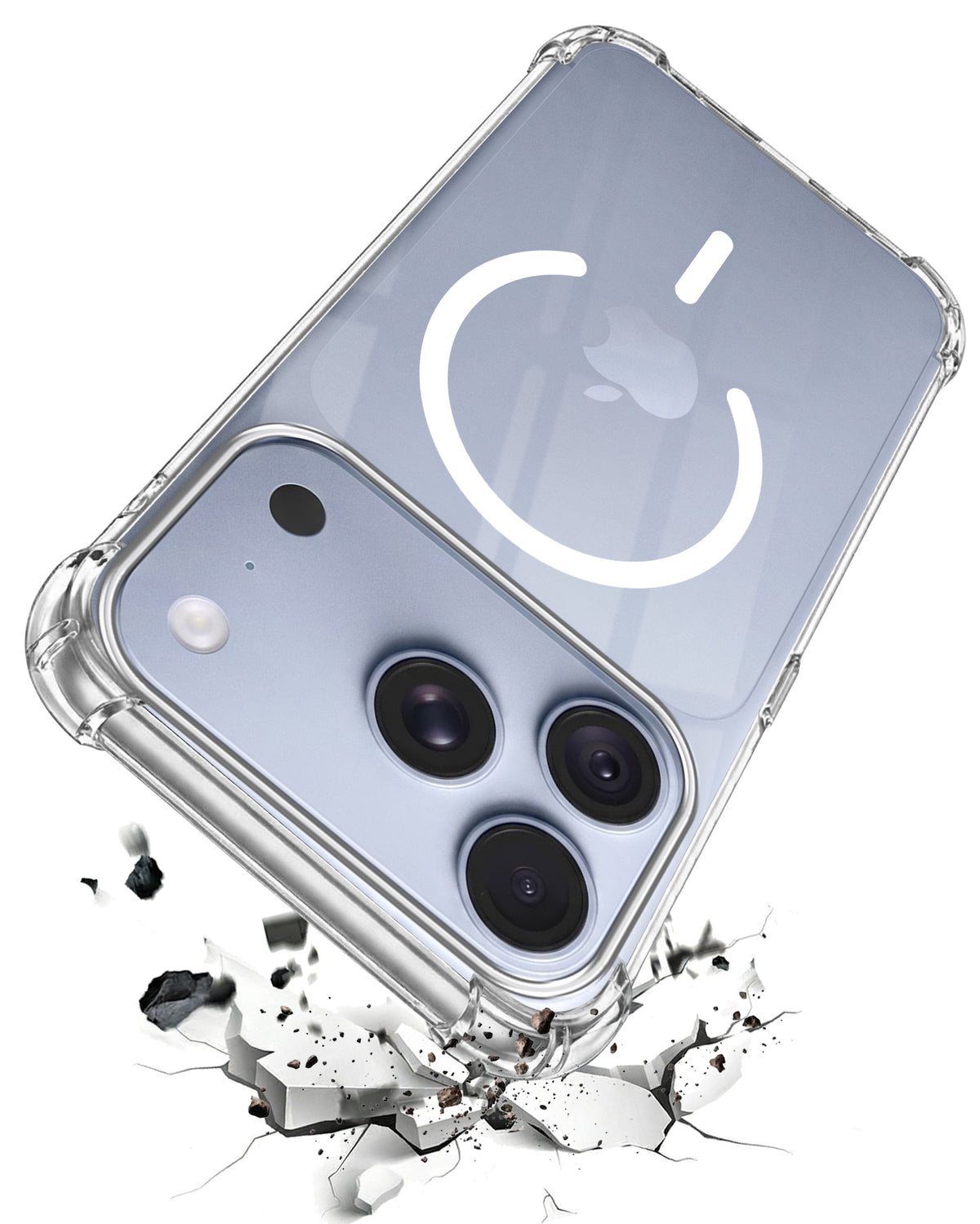 For Apple iPhone 18 Pro Back Cover Shockproof Crystal-Clear (Magsafe Wireless Support | Drop & Camera Protection | Hard Polycarbonate)