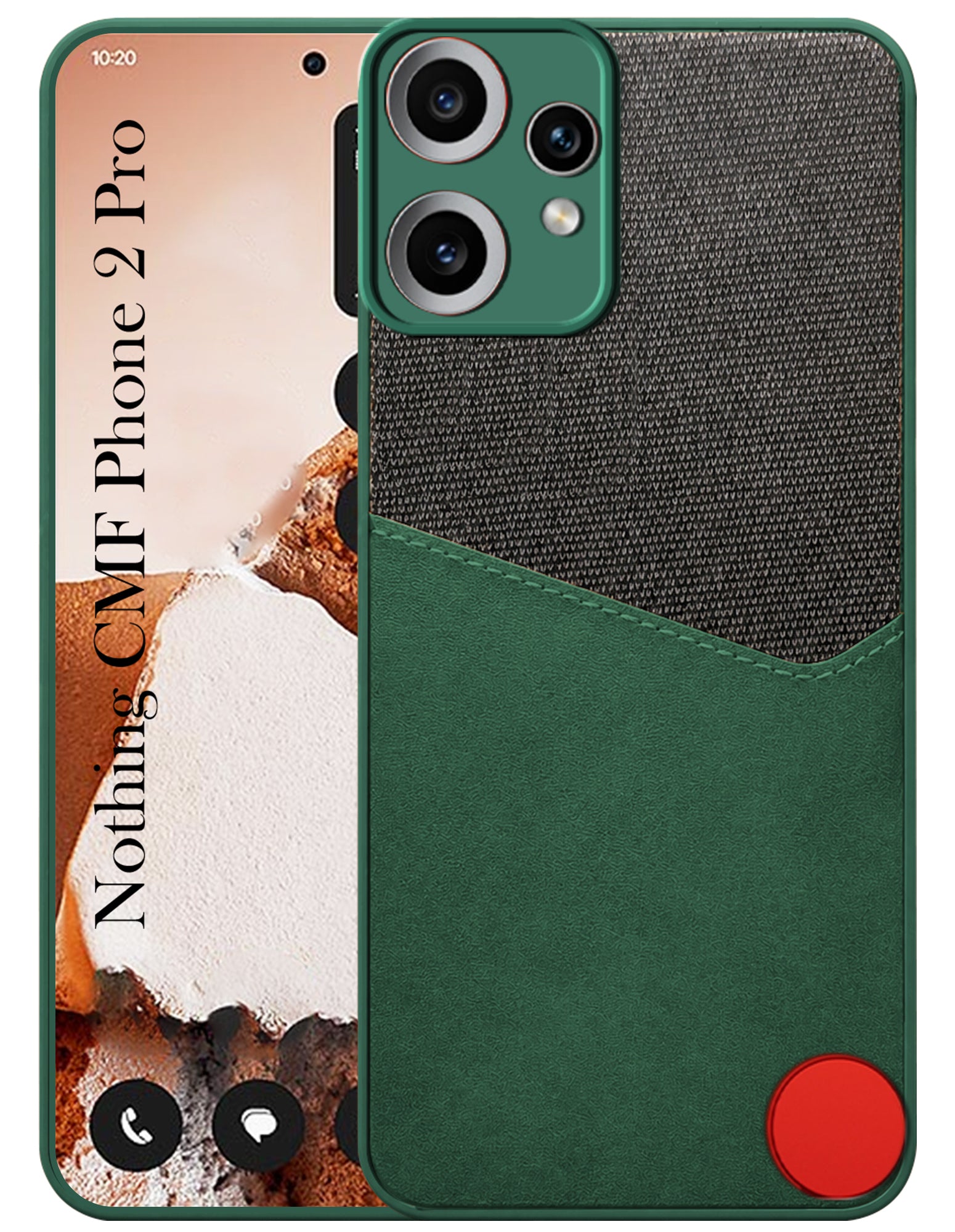 For Nothing CMF Phone 2 Pro Back Cover Case (Dual PU Leather Stitch | Professional Minimalist | Soft and Flexible)