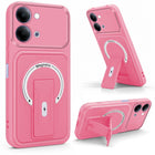 For Vivo Y11 | Vivo Y21 5G Back Case Cover Metallic (Hybrid Armor Kickstand | MagSafe Compatible | Camera Protection Shockproof)