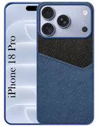 For Apple iPhone 18 Pro Back Cover Case (Dual PU Leather Stitch | Professional Minimalist | Soft and Flexible)