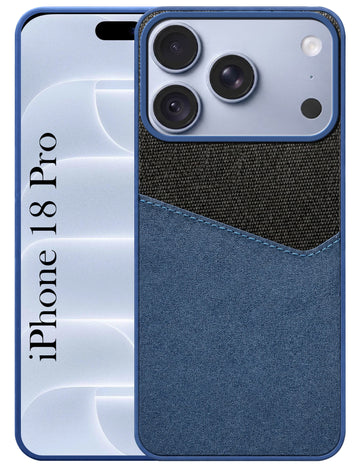 For Apple iPhone 18 Pro Back Cover Case (Dual PU Leather Stitch | Professional Minimalist | Soft and Flexible)