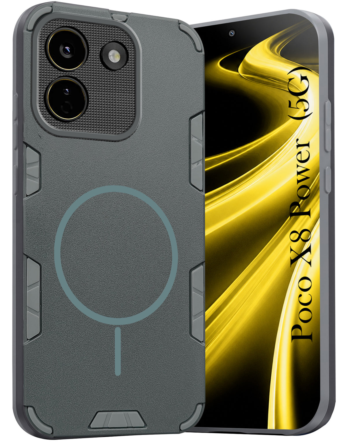 For Poco X8 Power Back Cover Case (Slim Hybrid Armor | Shockproof Camera Protection | Rugged Dual Layer)