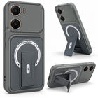 For Vivo V29e 5G Back Case Cover Metallic (Hybrid Armor Kickstand | MagSafe Compatible | Camera Protection Shockproof)