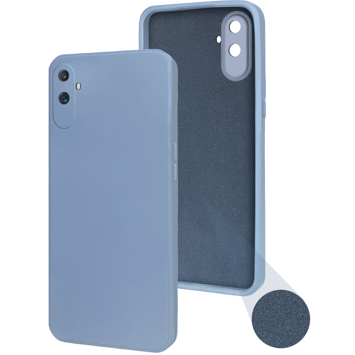 For Realme C3 Back Cover Case (Matte Finish Silicone with Inside Fiber Cloth)
