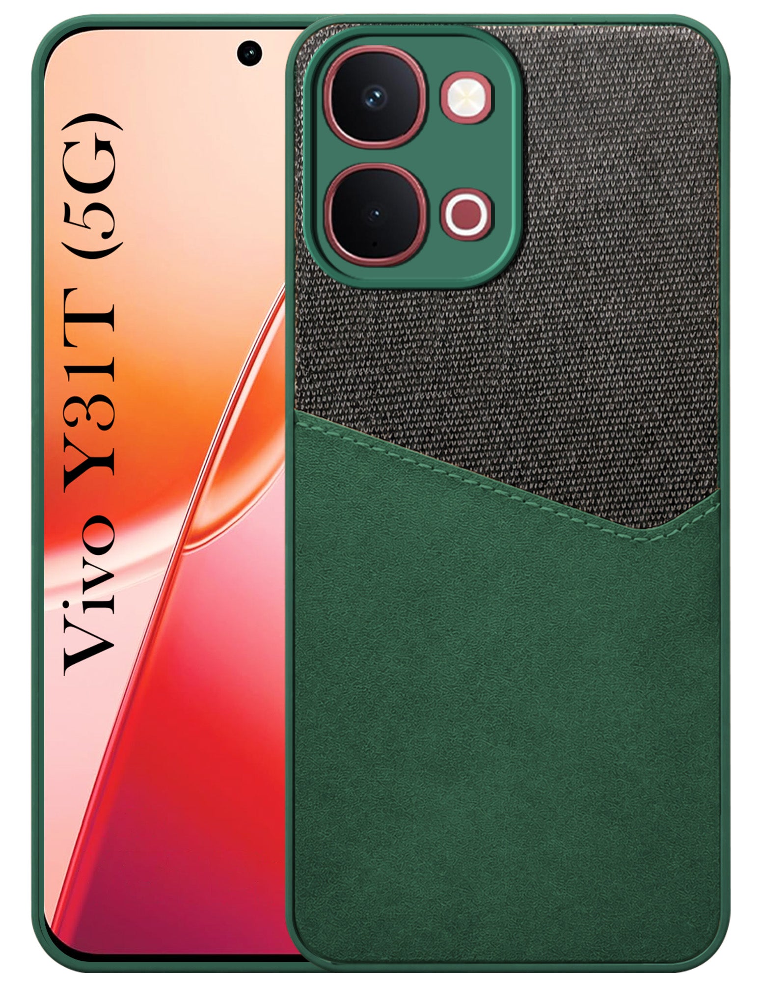 For Vivo Y31T 5G Back Cover Case (Dual PU Leather Stitch | Professional Minimalist | Soft and Flexible)