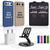 Complete Mobile Care Kit (Get Any 2 Cases+2 Tempered Glass+25W Charger Adapter+Metallic Mobile Stand+Cable Protector)