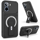For Vivo T5 Pro 5G Back Case Cover Metallic (Hybrid Armor Kickstand | MagSafe Compatible | Camera Protection Shockproof)