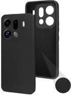 For Oppo Find X9 Pro Back Cover Case (Matte Finish Silicone with Inside Fiber cloth)