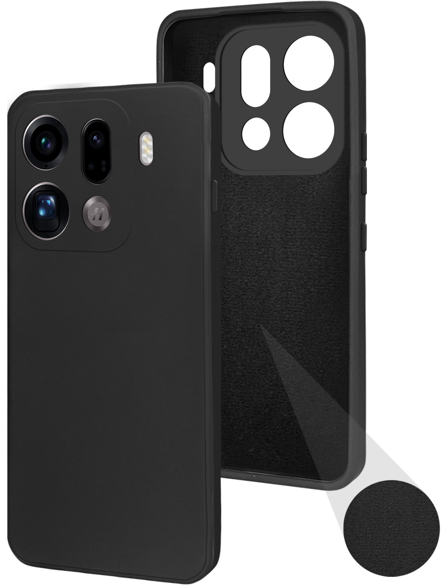 For Oppo Find X9 Pro Back Cover Case (Matte Finish Silicone with Inside Fiber cloth) (Copy)