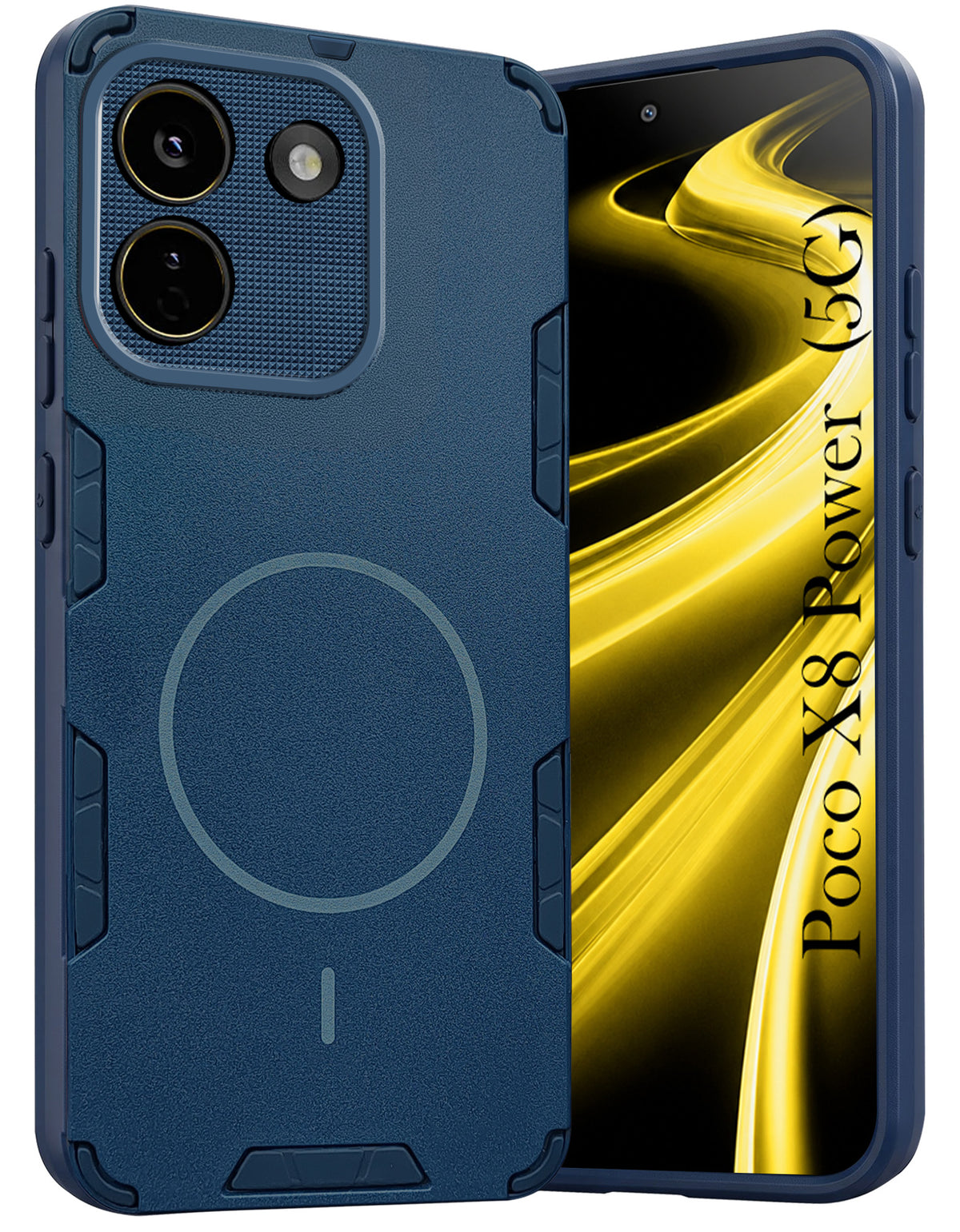 For Poco X8 Power Back Cover Case (Slim Hybrid Armor | Shockproof Camera Protection | Rugged Dual Layer)