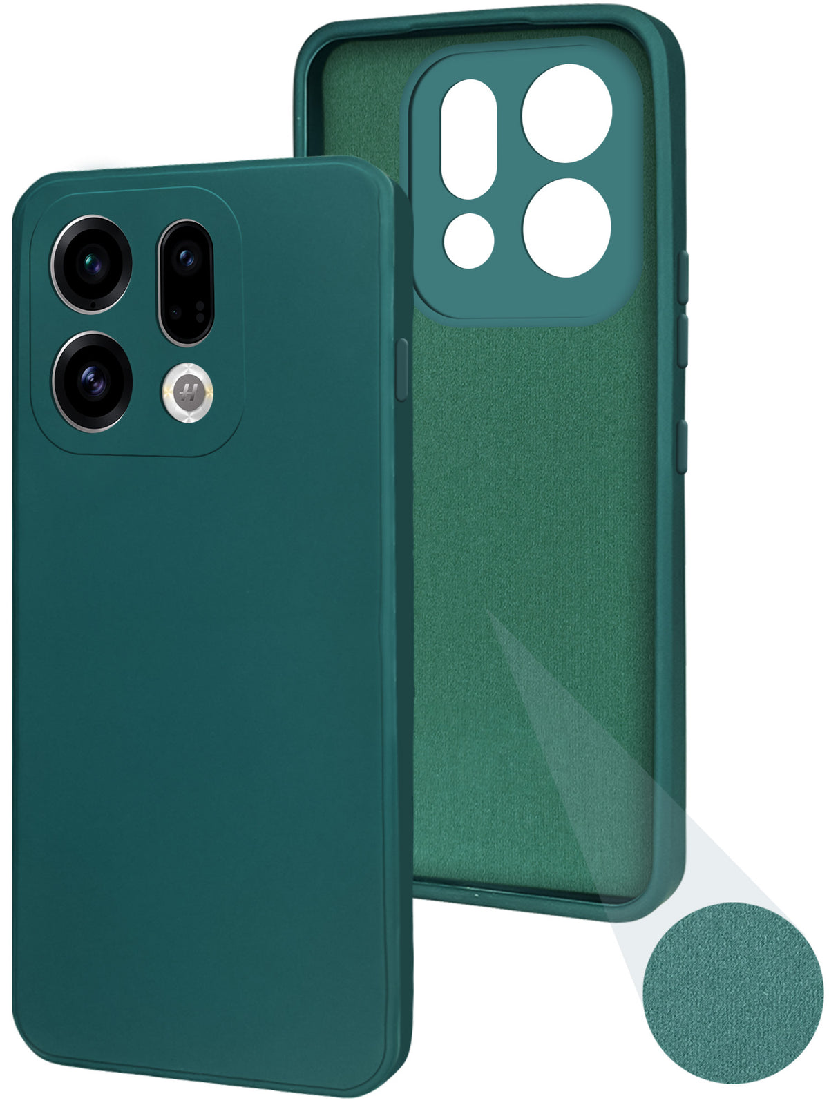 For Oppo Find X9 | Oppo Find X9s Back Cover Case (Matte Finish Silicone with Inside Fiber cloth)