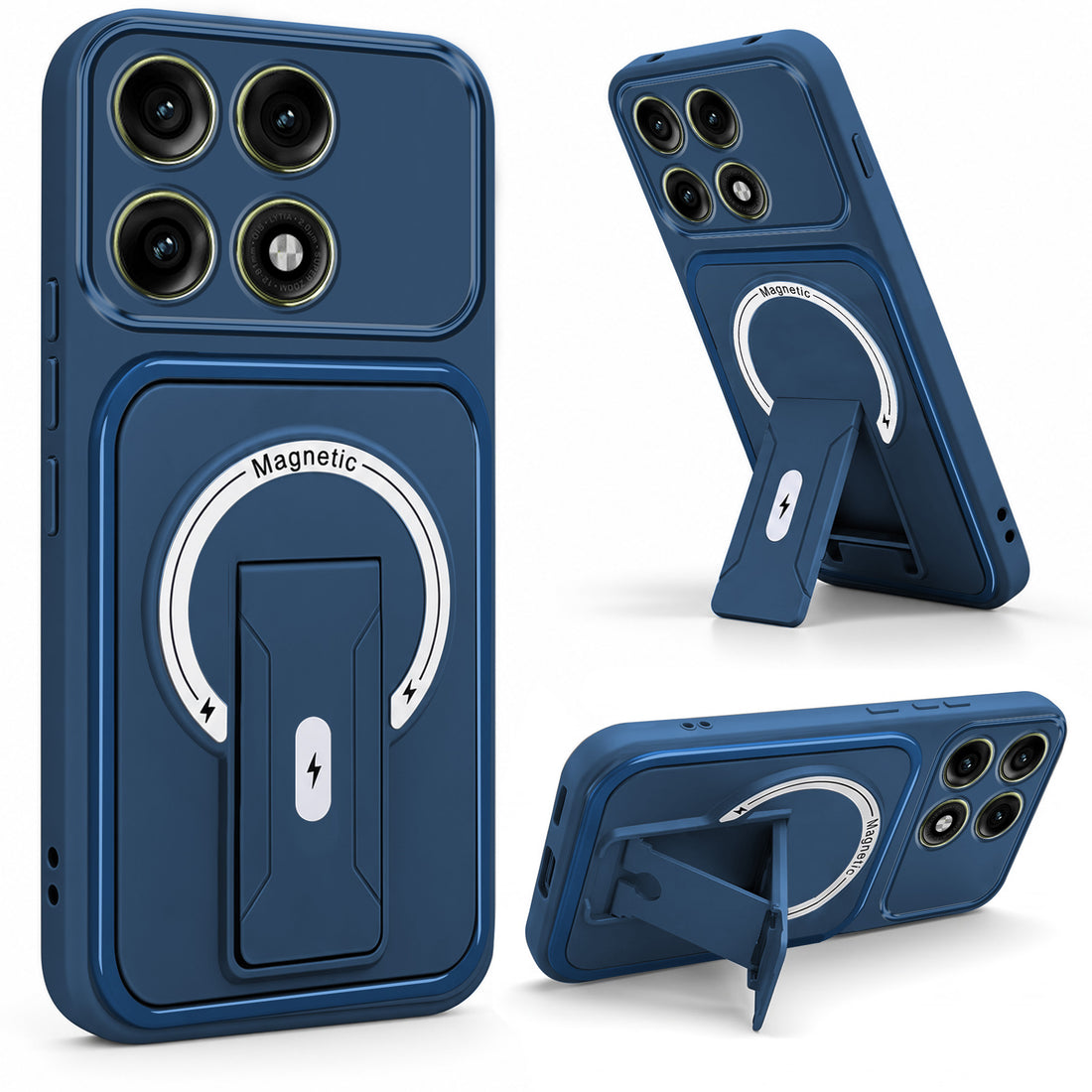 For Motorola Edge 70 Pro | Edge 70 Pro Plus Back Case Cover Metallic (Hybrid Armor Kickstand | MagSafe Compatible | Camera Protection Shockproof)